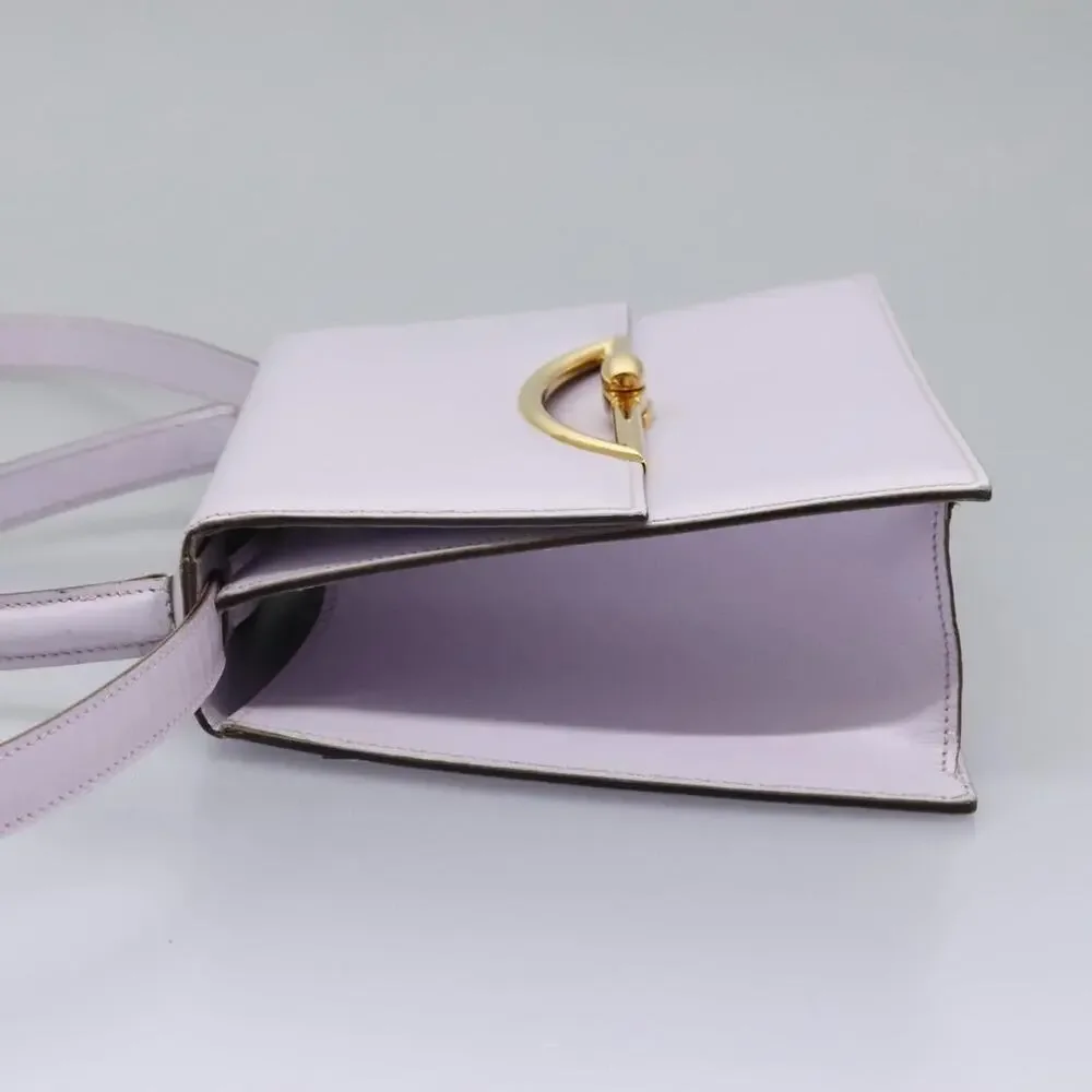 CELINE Hand Bag Leather Purple Gold - Picture 4 of 13